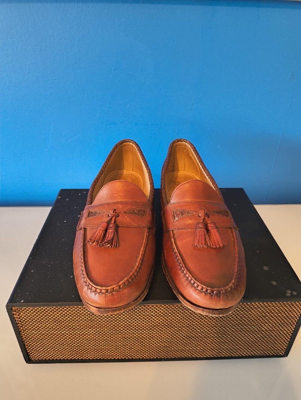 🕰️ Vtg. Allen Edmonds Men's Maxfield Tassel Loafer size 14D - Picture 10 of 11